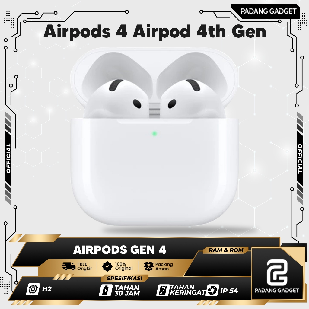 Apple AirPods 4th Generation with Active Noice Cancellation Original Apple  Garansi Resmi Apple