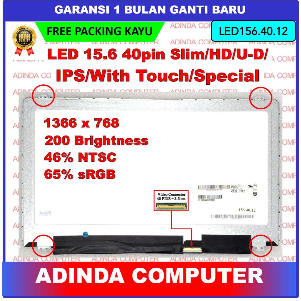 AU OPTRONICS B156XTT01.1 Avec Touch 15.6  LED Ordinateur Portable Écran