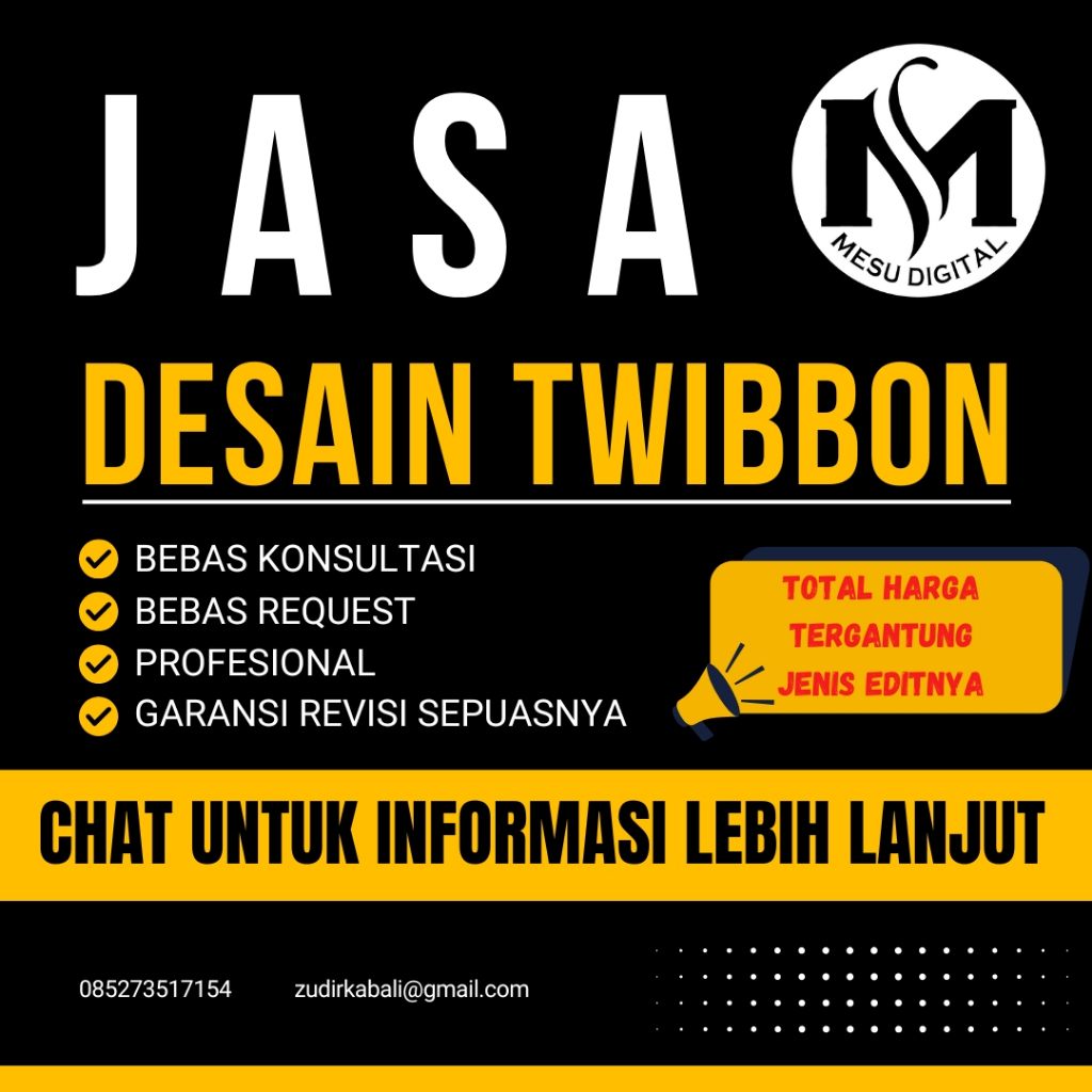 JASA DESAIN TWIBBON TANPA WATERMARK