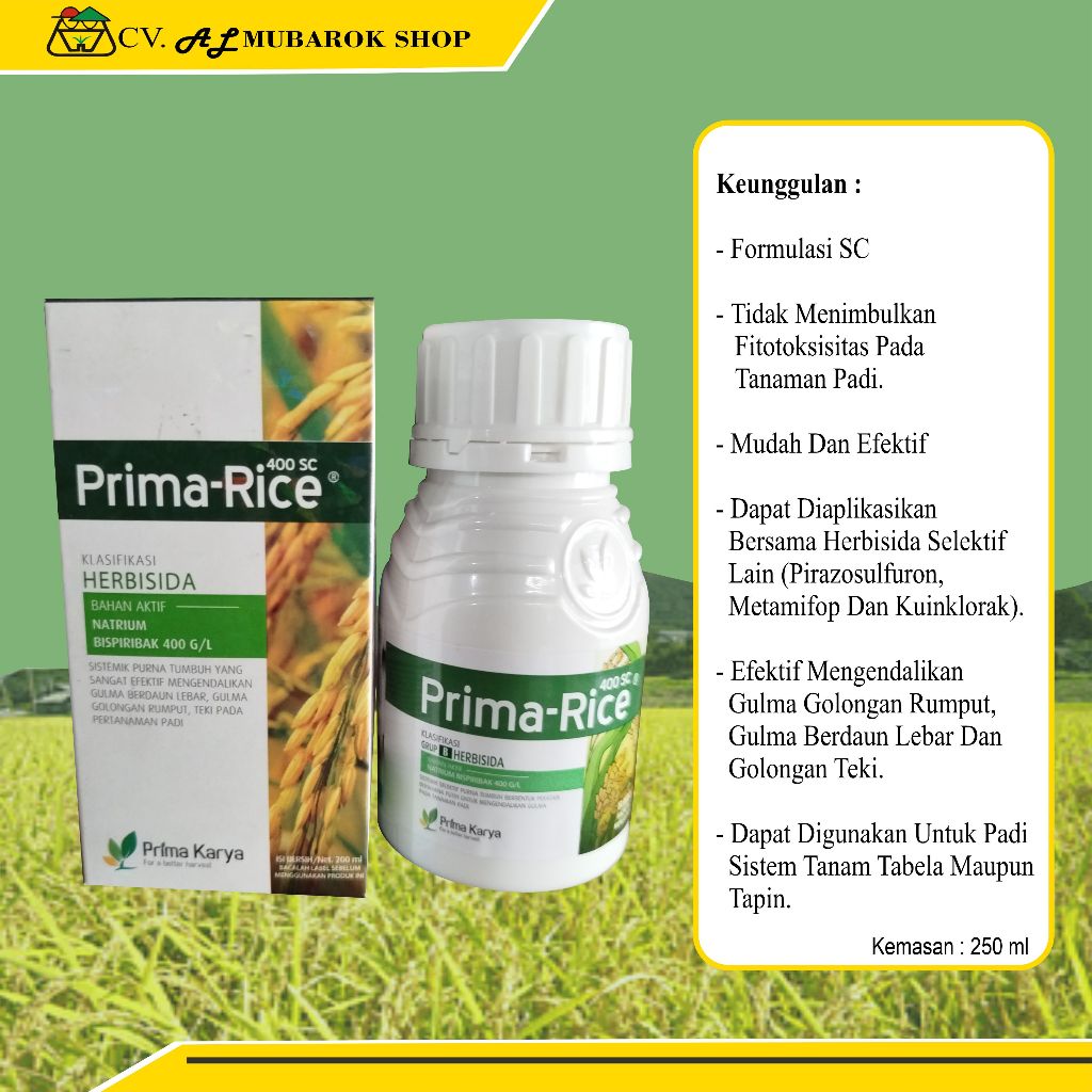Jual Herbisida PRIMA RICE 400SC 100 - 250 ML Herbisida Selektif untuk ...