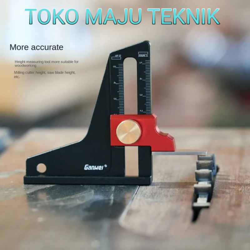 Jual Ganwei Aluminium Alloy Height Gauge Dual Scales DIY Wood Working ...