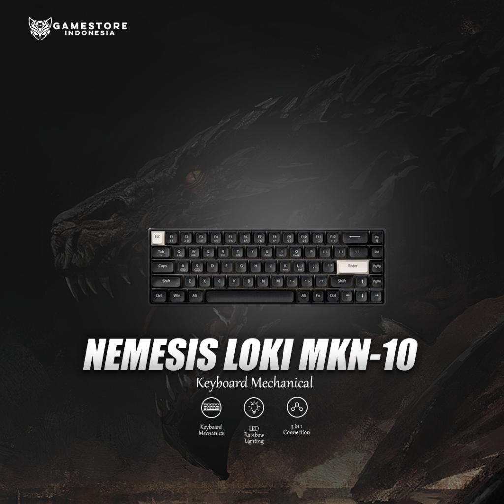 Jual NYK NEMESIS LOKI MKN-10 / MKN10 KEYBOARD MECHANICAL 3IN1 ...