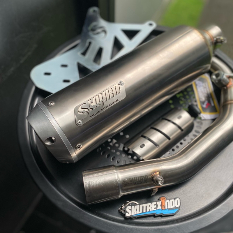 Jual Knalpot Shijiro Std Racing City Runner SS Stainless Silver Vespa ...