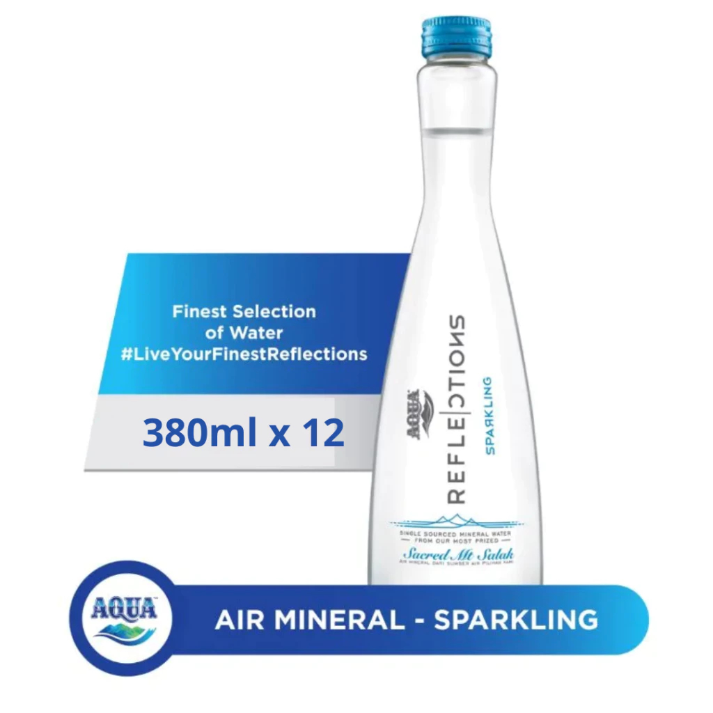 Jual Aqua Reflections Sparkling Water 380ml x 12pcs (KHUSUS PENGIRIMAN ...