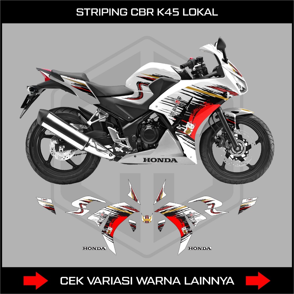 Jual STICKER DECAL MOTOR CBR 150R K45 A LOKAL LIVERY HELM SHOEI MOTEGI ...