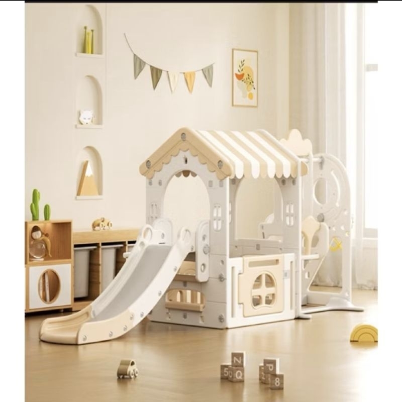 Jual NEW PLAYGROUND SHOP STALL FOODHALL RACK AYUNAN SLIDE SET TENDA ...