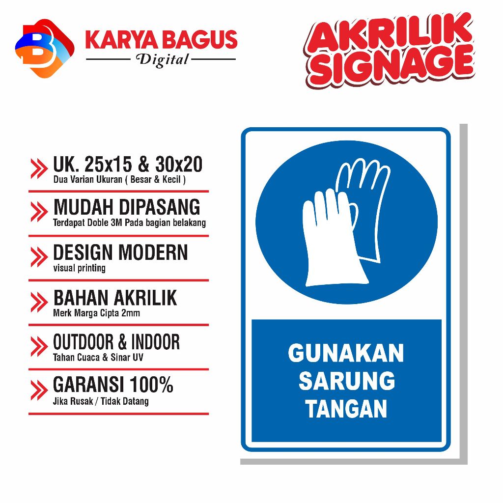 Jual Akrilik Rambu K3 /Akrilik Safety Sign / Akrilik Signage / Rambu ...