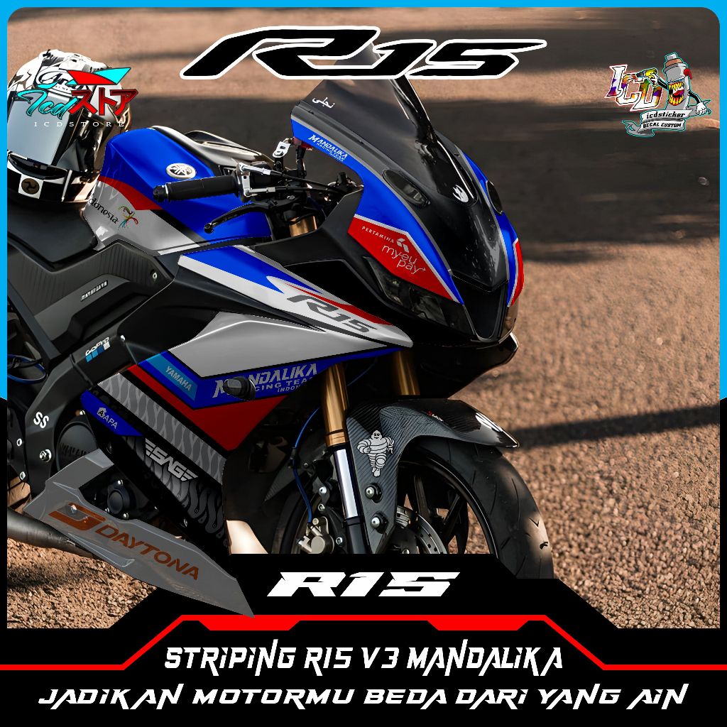 Jual Decal R15 V3 Stiker - Sticker Motor R15 V3 - Sticker Yamaha R15 V3 ...
