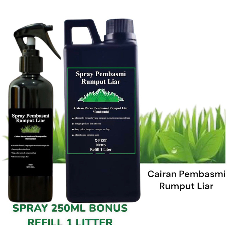 Jual SPRAY PENGUSIR RUMPUT 1 Liter GRATIS 250ml Obat Anti Rumput ...