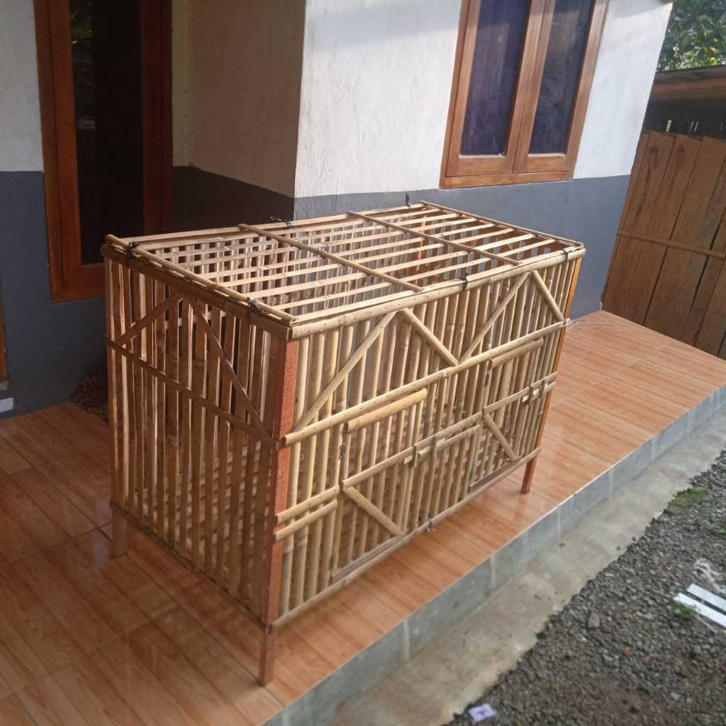 Jual Kandang Ayam Bangkok Bambu Kotak Rakitan | Shopee Indonesia