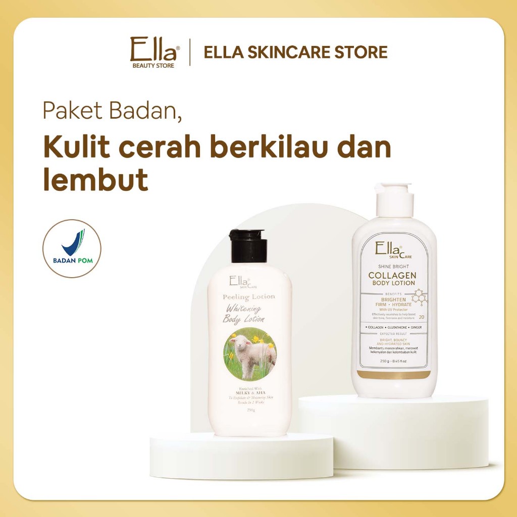 Jual Ella Skincare Paket Body Lotion Glowing with Licorice Extract ...