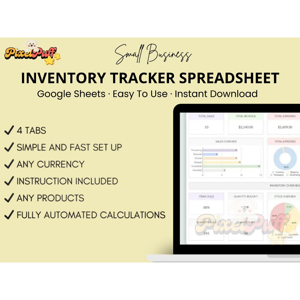 Jual Inventory Tracker Spreadsheet Small Business Inventory Google ...