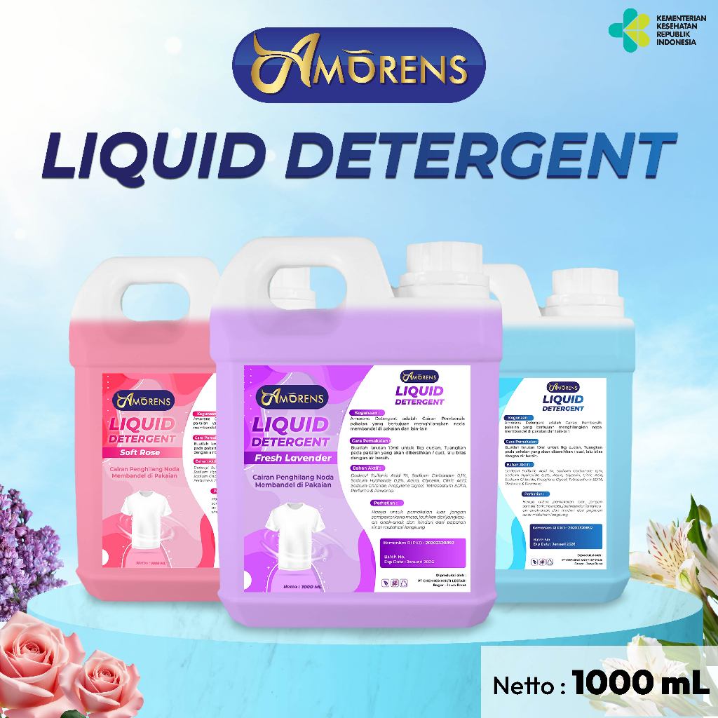 Jual AMORENS Deterjen Laundry Cair [1 Liter] | Shopee Indonesia