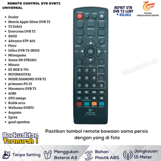 ERAGON Remote TV | Suitable For Set Top Box Luby DVB T2 Pioline Sanex Advance
