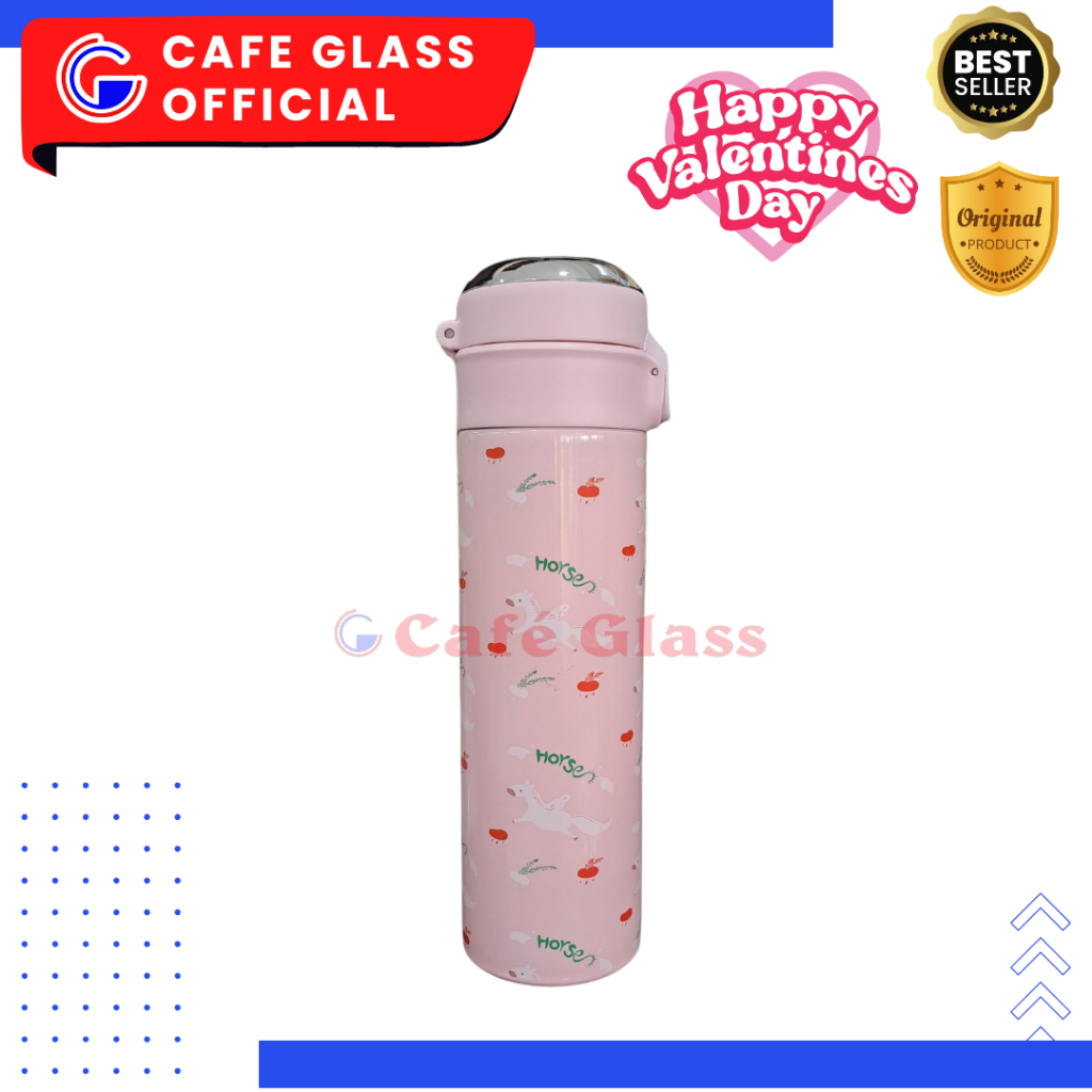Termos Digital Stainless Air Panas - Termos Pink Valentine Lucu - Thermos Digital 500Ml X283