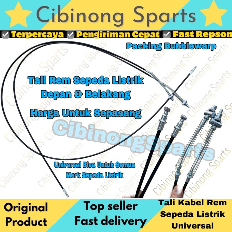 Jual Tali Rem Kabel Rem Brake Cable E-Bike Sepeda Listrik Sepasang ...