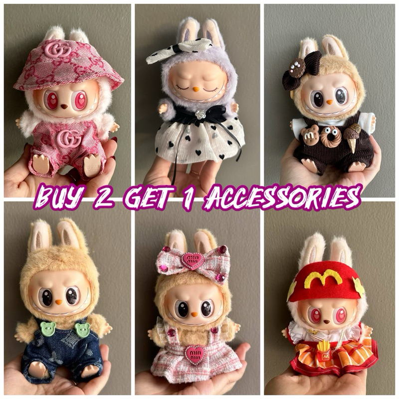 Jual [READY SIAP KIRIM] Labubu Baju Outfit Baju Branded Labubu Cry Baby ...