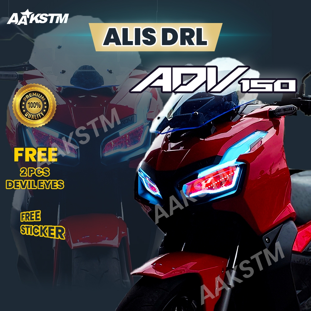 Jual LAMPU LED ALIS DRL BONUS DEVIL EYES ADV 150 & 160 ALL NEW ADV ...