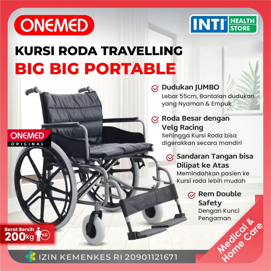Jual ONEMED | Kursi Roda Big Big | Onemed Kursi Roda Ukuran Besar ...