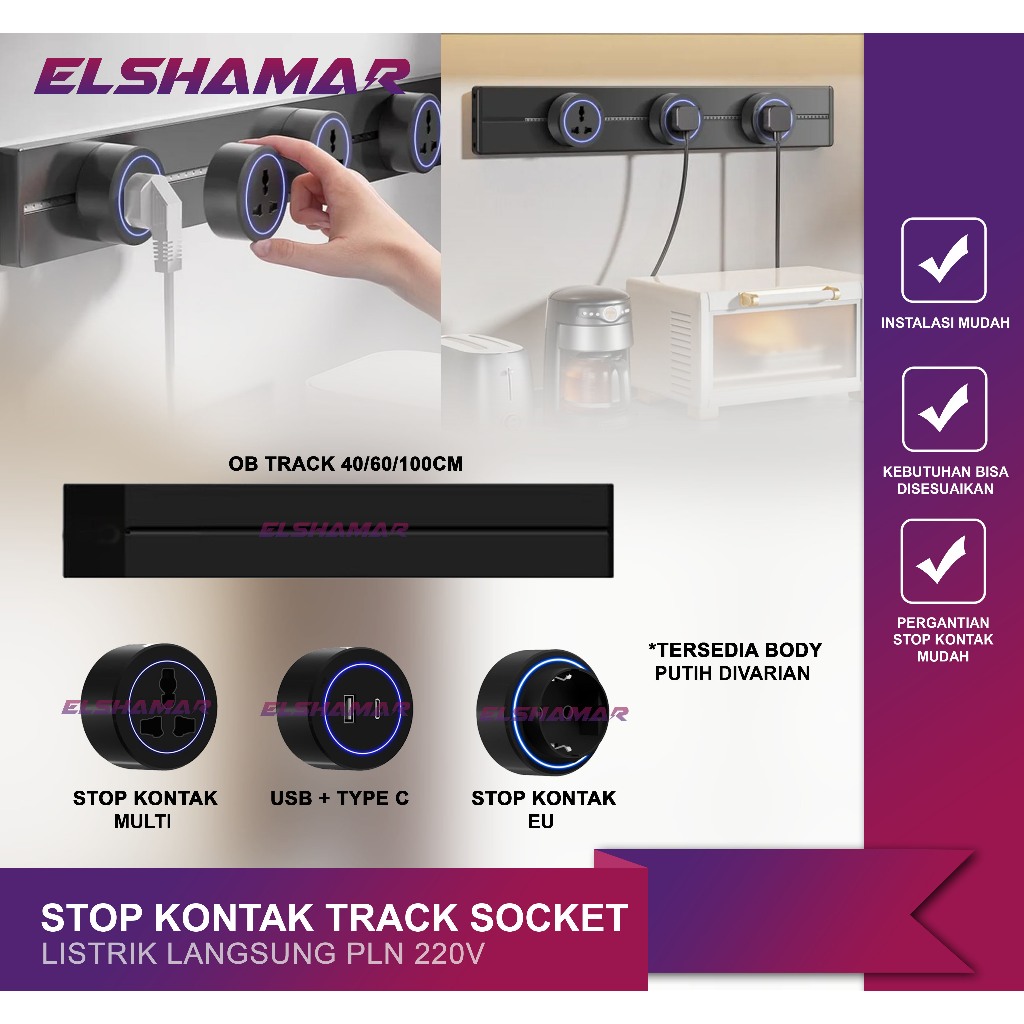 Jual Stop Kontak & Rel Colokan Socket Terminal Listrik Power Track ...