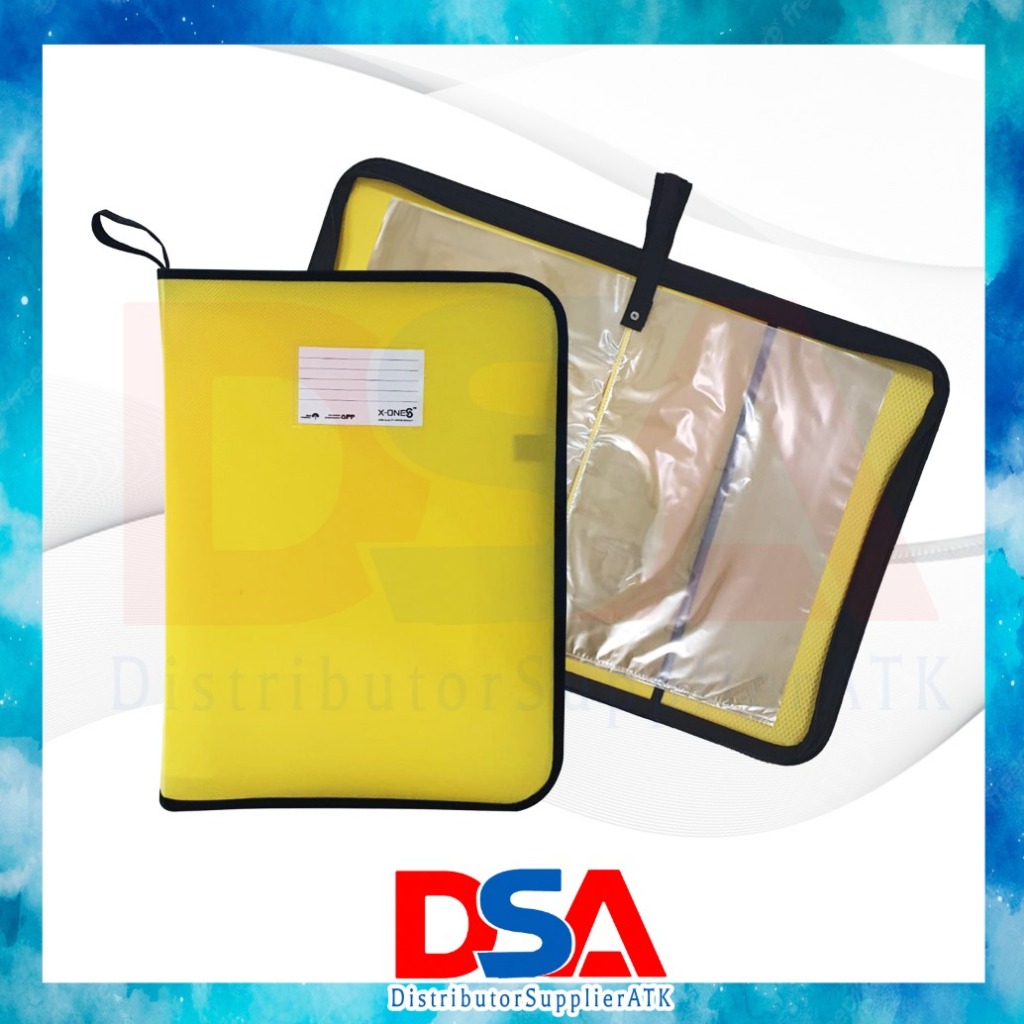 Jual DSA - CLEAR HOLDER ZIPPER PASTEL UKURAN F4 60PLY PLASTIK BENING ...
