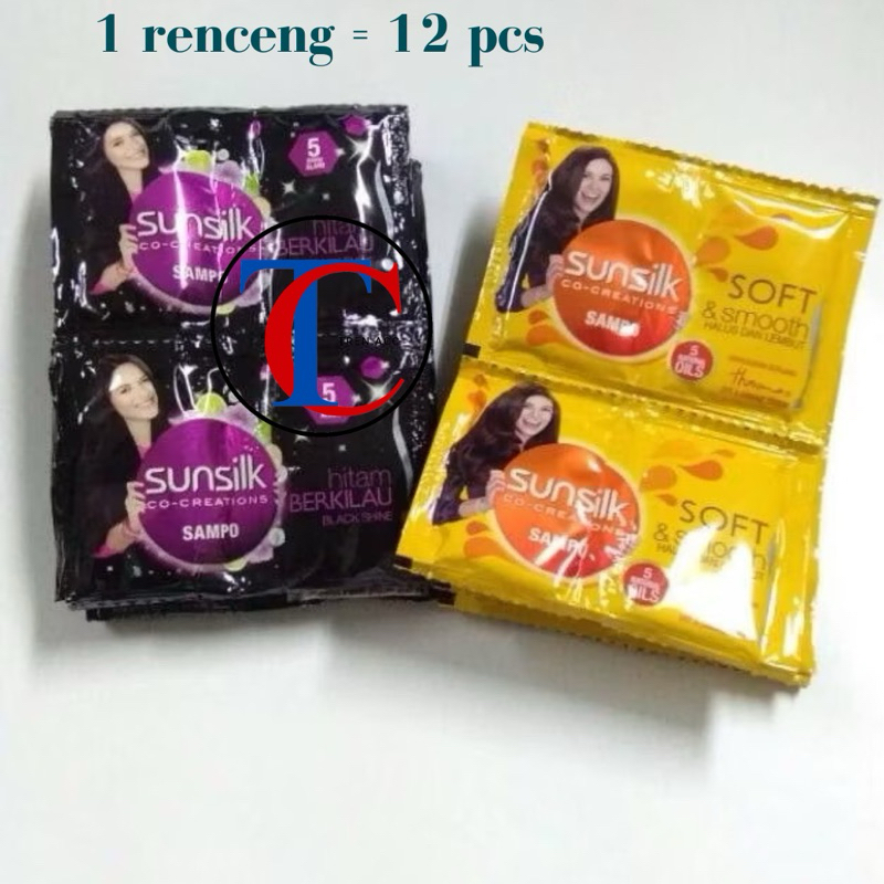 Jual SUNSILK SHAMPOO RENCENG ISI 12 SACHET HITAM BERKILAU KUNING HALUS ...