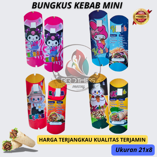 Jual PROMO Kemasan Kebab MINI || Bungkus Kebab Mini Labubu || Box Kebab ...