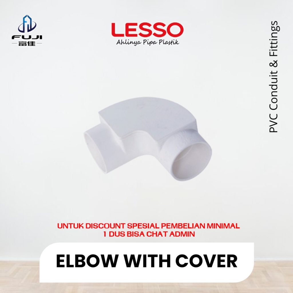 Jual Lesso PVC Fitting Conduit Elbow Dengan Penutup | Shopee Indonesia