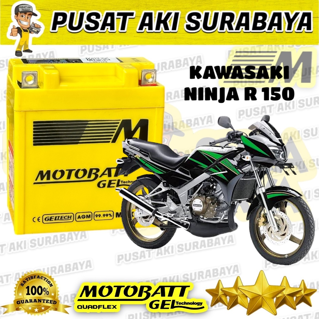 Jual TERBAIK AKI MOTOR NINJA R 150 MOTOBATT MTX3L AKI GEL RX-Z NSR 150 ...