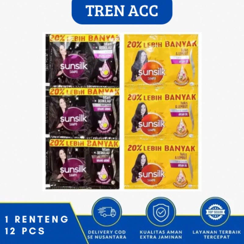 Jual SUNSILK SHAMPOO RENCENG ISI 12 SACHET HITAM BERKILAU KUNING HALUS ...