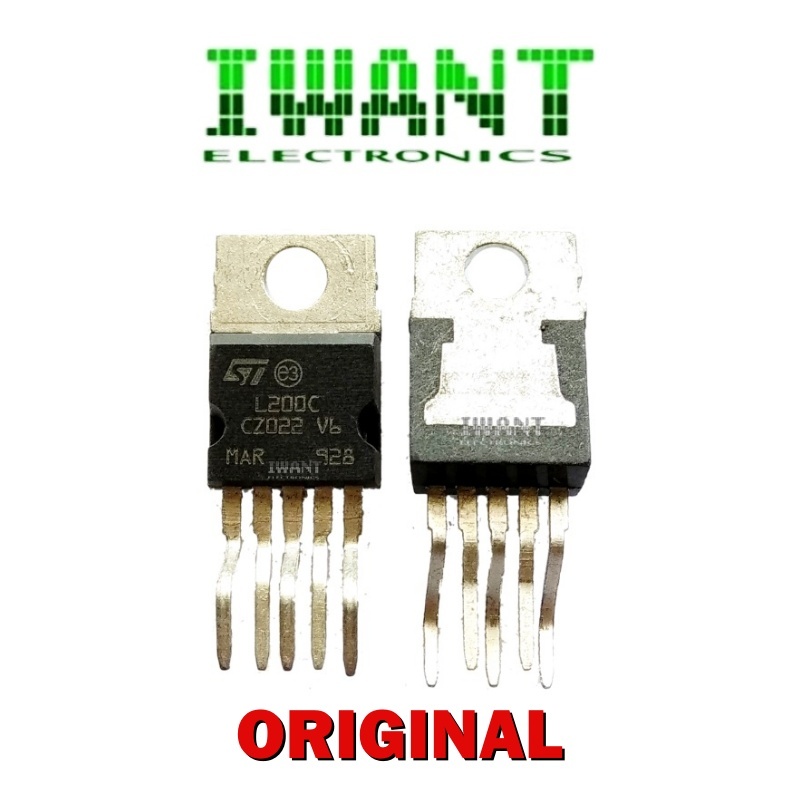 Jual L200 IC L200C TO220 5PIN ORIGINAL L 200C ADJUSTABLE VOLTAGE AND ...