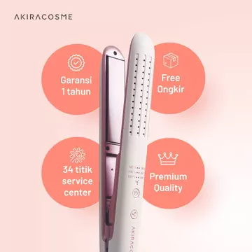 Akiracosme Catokan Rambut Airflow 2in1 Pelurus Curly Ceramic Hair Straightener V386