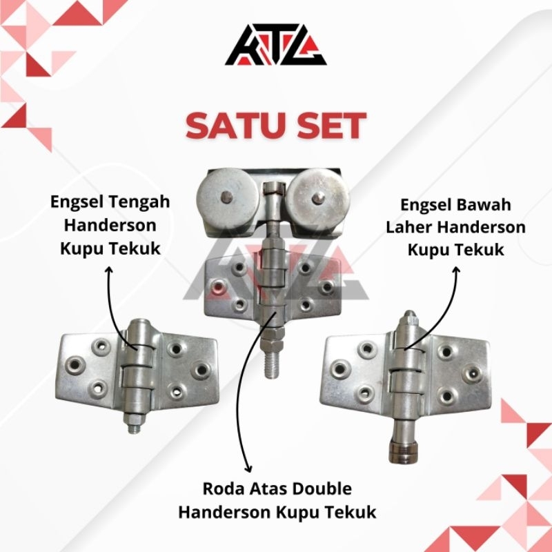 Jual [ SATU SET ] ENGSEL KUPU HANDERSON ( DOP ) || Roda atas double ...