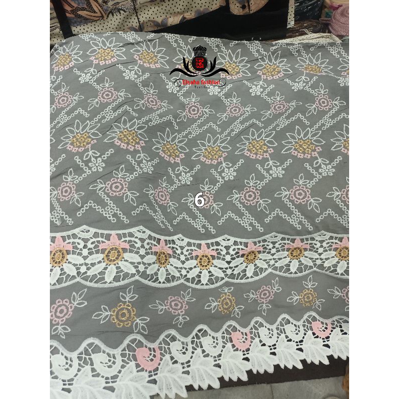 Jual kain KATUN BORDIR renda || harga per setengah mtr | Shopee Indonesia