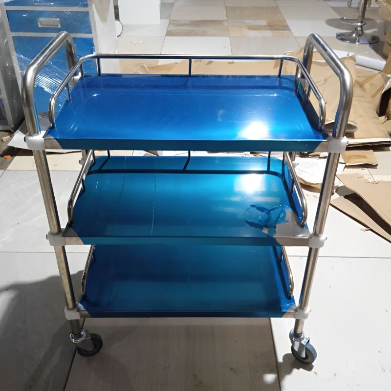 Jual Meja Instrumen 3 Rak Stainless Knockdown | Trolley Instrumen ...