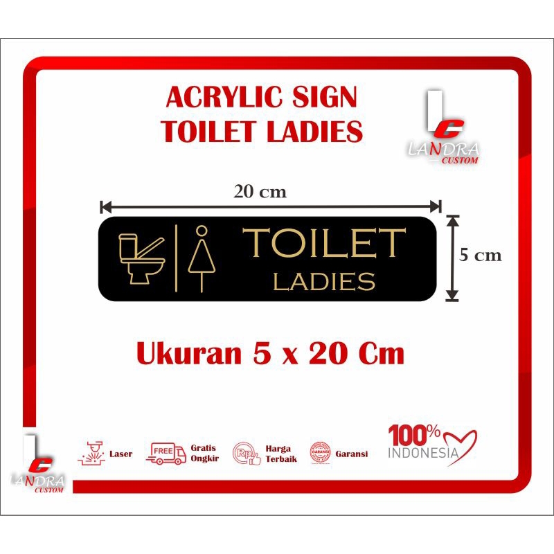 Jual Acrylic sign toilet ladies - Akrilik Toilet wanita - signage ...