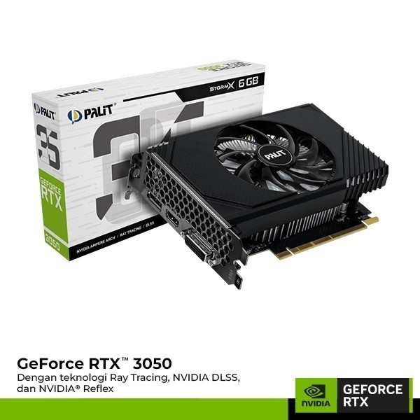 Jual VGA Palit Nvidia Geforce RTX3050 RTX 3050 Storm X 6GB GDDR6 ...