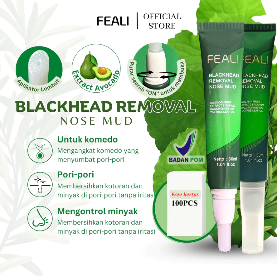 Kertas komedo Feali penuh dengan komedo yang terangkat