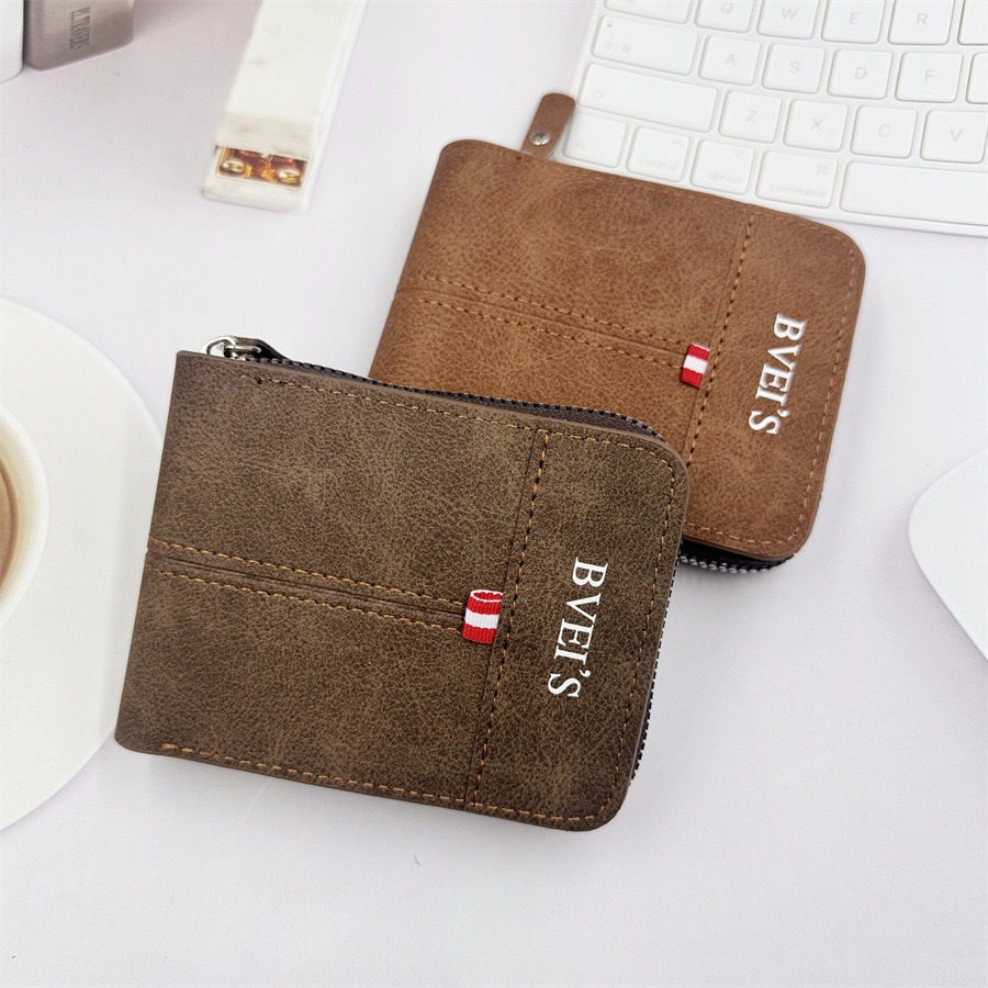 Jual Bveis Bifold Money Wallet Zipper L003 Dompet Uang Resleting Muat ...