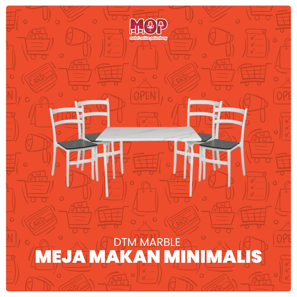 Jual Dinning Table /DTM Marble / Meja Makan Minimalis 4 Kursi OL608 ...