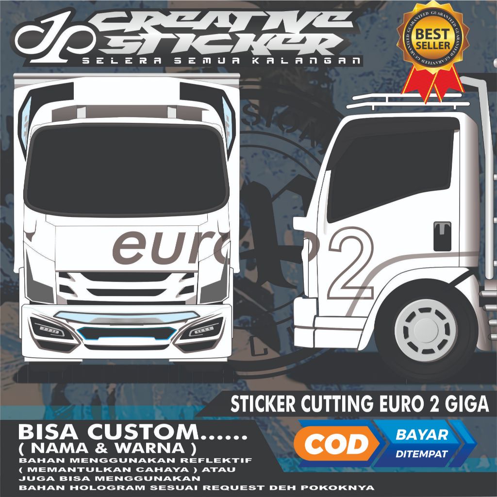 Jual STICKER CABIN TRUCK CANTER DAN TRUCK GIGA SPESIAL EURO 2 DAN EURO ...