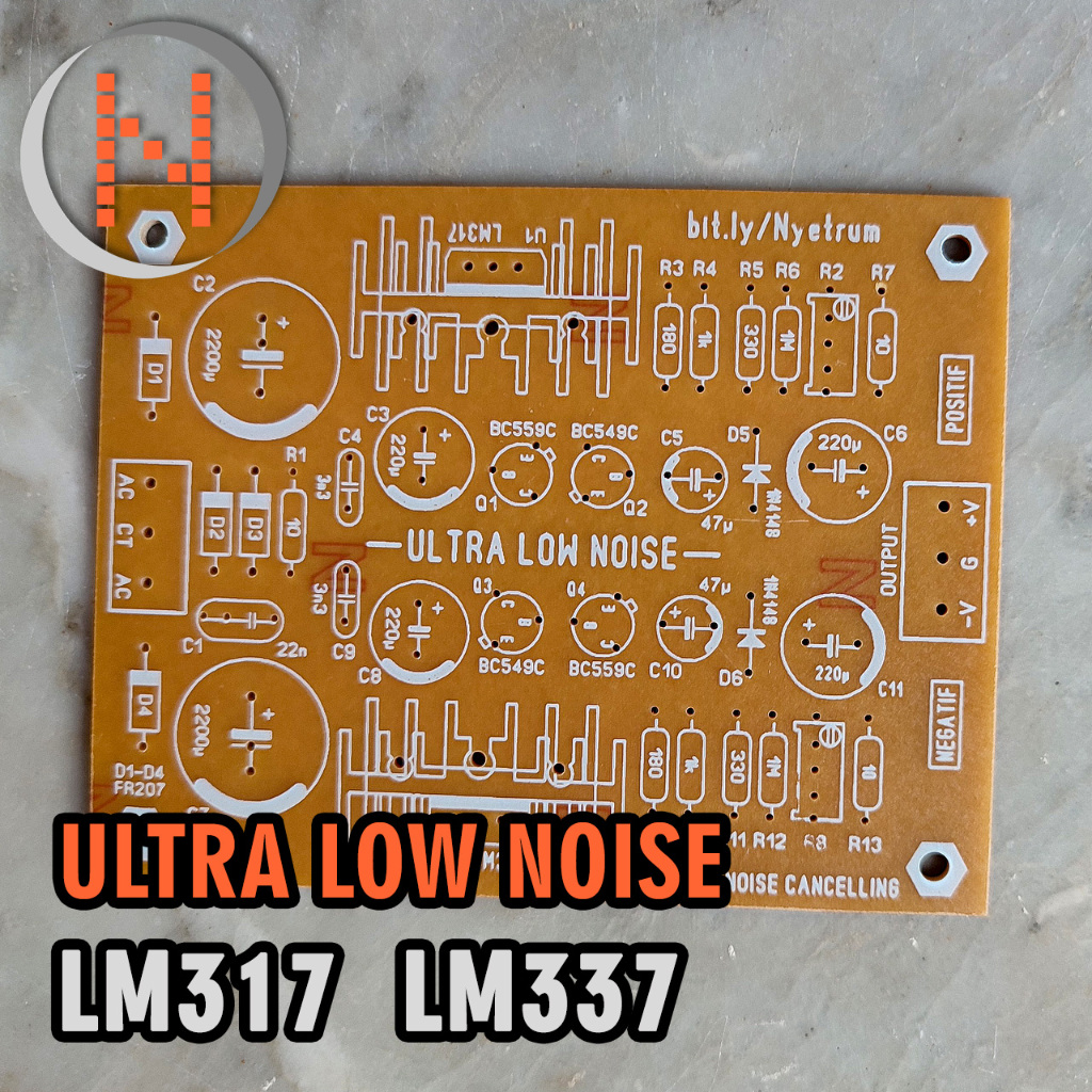 Jual PCB Ultra Low Noise Regulator Simetris LM317 LM337 Power Supply