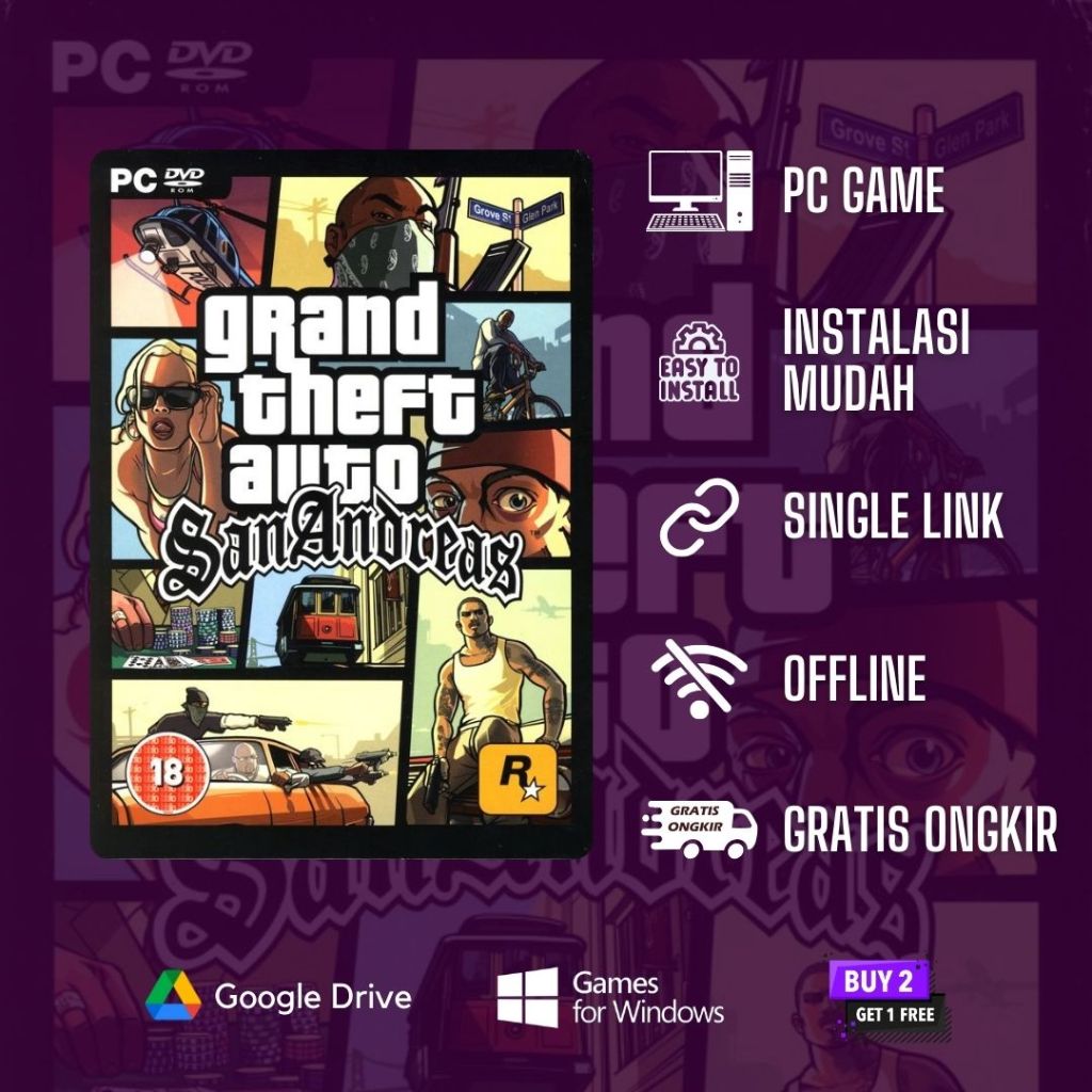 Jual Grand Theft Auto: San Andreas (GTA SA) - Game PC Action, Sandbox ...