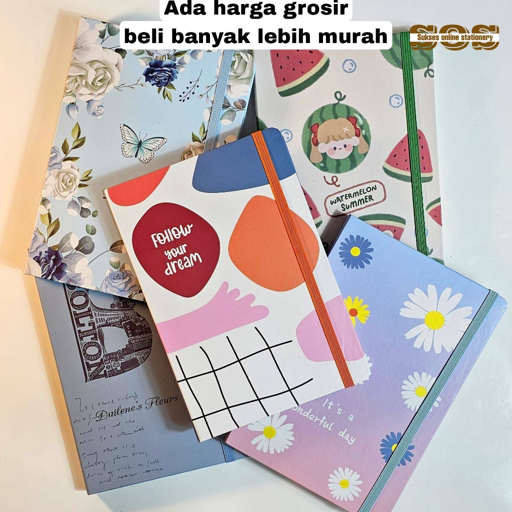 Jual SOS Buku Notes Tali Fancy A5-80 / Buku Catatan / Note book ...