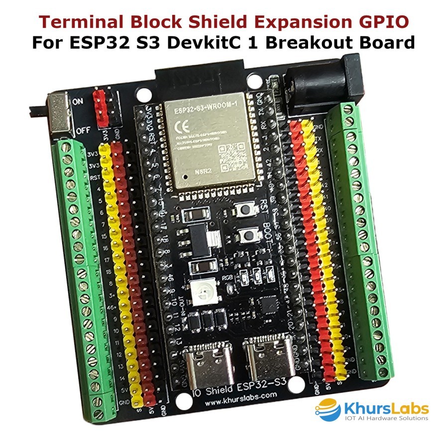 Jual Terminal Block Shield Expansion GPIO for ESP32 S3 DevkitC 1 1U ...
