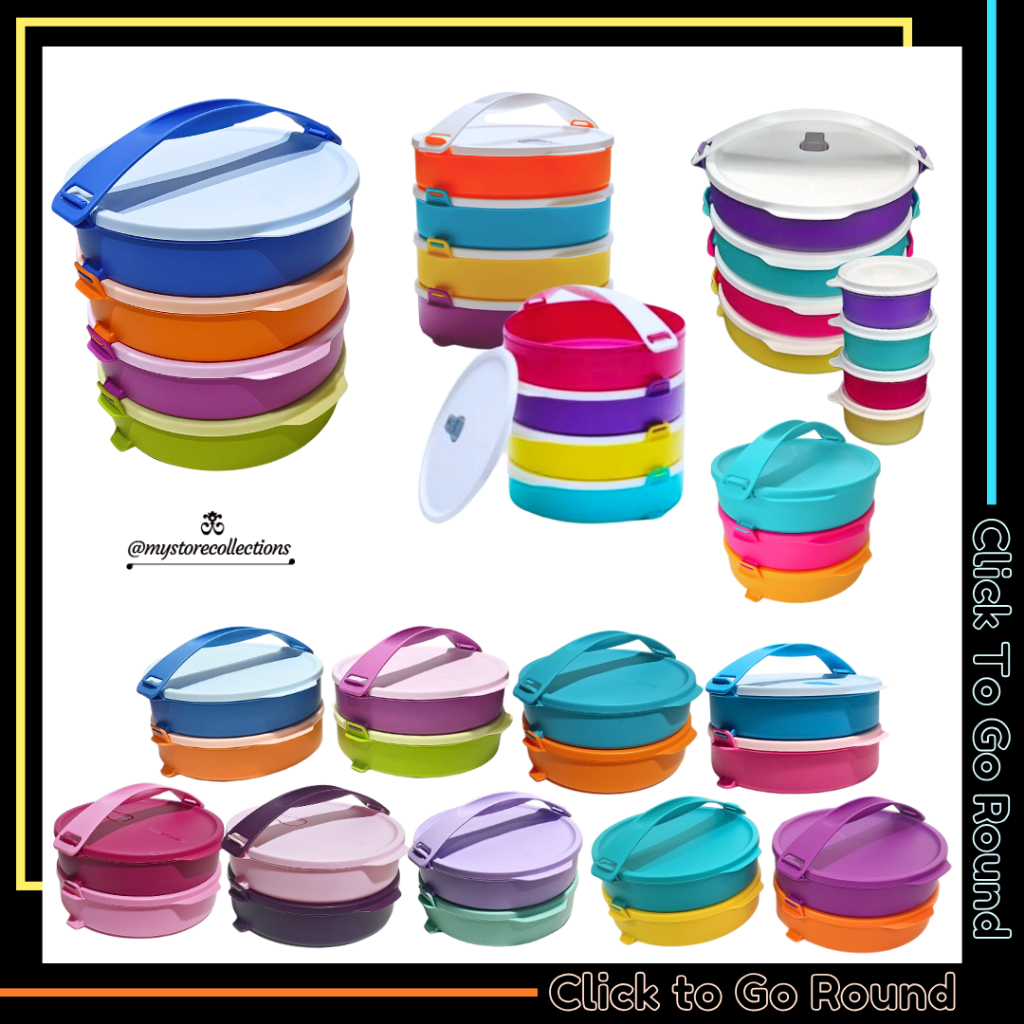 Jual Click To Go Round Reheatable Microwave * Import - Indo ( Rantang ...
