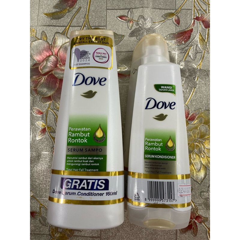 Jual Dove Shampoo Perawatan Rambut Rontok 290ml free conditioner 160ml ...