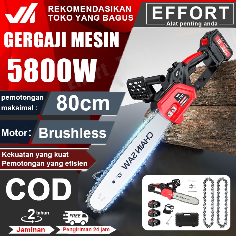 Jual Effort chainsaw Gergaji Rantai Elektrik Mini 12 Inch Portable ...