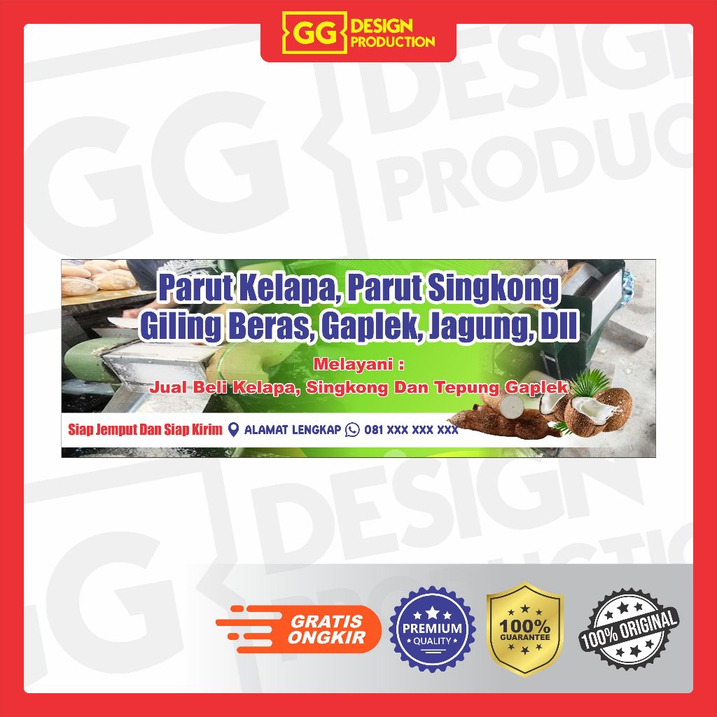 Jual cetak spanduk mmt banner baliho parut kelapa | spanduk parut ...