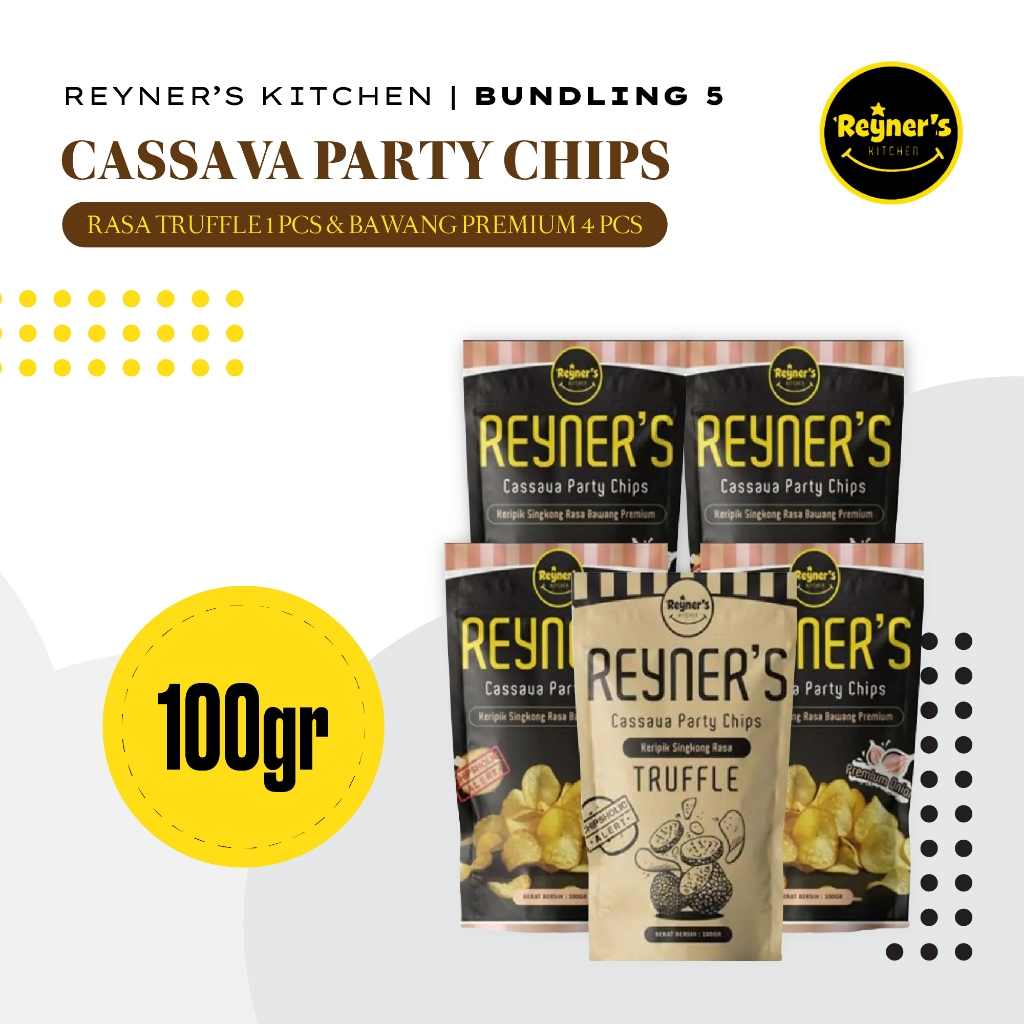 Jual Reyner's Bundling 5 (4 Onion Cassava Chips and 1 Truffle Crispy ...